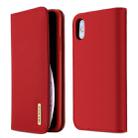 DUX DUCIS WISH Series TPU + PU + Leather Case for iPhone XS Max, with Card Slots & Wallet (Red) - 1