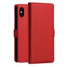 DZGOGO MILO Series PC + PU Horizontal Flip Leather Case for iPhone XS Max, with Holder & Card Slot & Wallet(Red) - 1
