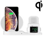 N30 3 in 1 Fast Wireless Charger Holder for Qi Standard Smartphones & iWatch & AirPods(White) - 1