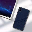 For iPhone XS Max PINWUYO Full Coverage Waterproof Shockproof PC+TPU+PU Case (Blue) - 1