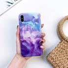 For iPhone XS Max Full Coverage Glossy Marble Texture Shockproof TPU Case - 1