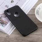 For iPhone XS Max Anti-slip Square TPU Case (Black) - 1