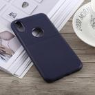 For iPhone XS Max Anti-slip Square TPU Case (Blue) - 1