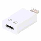8 Pin Male to USB-C / Type-C Female Charging and Listening Song Audio Adapter Earphone Adapter, Support Data Transmission & Take Pictures (White) - 2