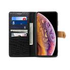 For iPhone XS Max Splicing Color Crocodile Texture PU Horizontal Flip Leather Case with Wallet & Holder & Card Slots & Lanyard (Black) - 5