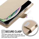 For iPhone XS Max GOOSPERY RICH DIARY Crazy Horse Texture Horizontal Flip Leather Case with Card Slots & Wallet (Gold) - 5