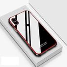 For iPhone XS Max Crystal Cube Shockproof Airbag Tempered Glass + Metal Frame Case (Red) - 1