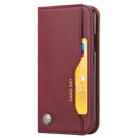 For iPhone XS Max Knead Skin Texture Horizontal Flip Leather Case with Photo Frame & Holder & Card Slots & Wallet(Wine Red) - 2