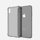 For iPhone XS Max Shockproof Transparent TPU Soft Case (Grey) - 1