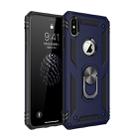 For iPhone XS Max Armor Shockproof TPU + PC Protective Case with 360 Degree Rotation Holder (Blue) - 1