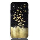 Gold Butterfly Painted Pattern Soft TPU Case for iPhone XS Max - 1