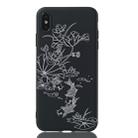 Lotus Pond Painted Pattern Soft TPU Case for iPhone XS Max - 1
