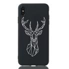 Elk Painted Pattern Soft TPU Case for iPhone XS Max - 1