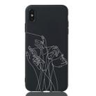 Five Hands Painted Pattern Soft TPU Case for iPhone XS Max - 1