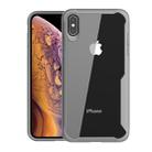 For iPhone XS Max Transparent PC + TPU Full Coverage Shockproof Protective Case(Grey) - 1