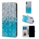 For iPhone XS Max Sea and Sand Pattern Horizontal Flip Leather Case with Holder & Card Slots & Photo Frame & Wallet - 1