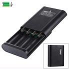 TOMO P4 USB Smart 4 Battery Charger with  Indicator Light for 18650 Li-ion Battery (Black) - 1