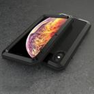 For iPhone XS Max Waterproof Dustproof Shockproof Aluminum Alloy + Tempered Glass + Silicone Case (Black) - 1