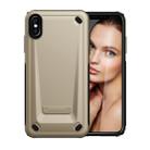 Ultra-thin TPU+PC Mechanic Shockproof Protective Case For iPhone XS Max(Gold) - 1