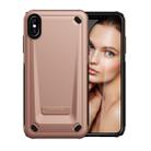 Ultra-thin TPU+PC Mechanic Shockproof Protective Case For iPhone XS Max(Rose Gold) - 1