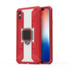 Iron Warrior Shockproof TPU + PC Protective Case for iPhone XS Max, with 360 Degree Rotation Holder(Red) - 1