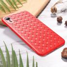 For iPhone XR ROCK Slim Weave Style TPU Soft Case (Red) - 1