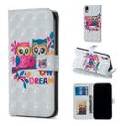 For iPhone XR Lovers Owl Pattern Horizontal Flip Leather Case with Holder & Card Slots & Photo Frame & Wallet - 1