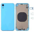 Back Housing Cover with Camera Lens & SIM Card Tray & Side Keys for iPhone XR(Blue) - 1