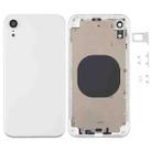 Back Housing Cover with Camera Lens & SIM Card Tray & Side Keys for iPhone XR(White) - 1