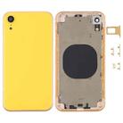 Back Housing Cover with Camera Lens & SIM Card Tray & Side Keys for iPhone XR(Yellow) - 1