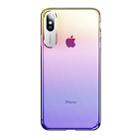 For iPhone XR ROCK Gradient Color PC Protective Case (Purple) - 2