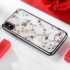 SULADA Flower Pattern Plating Diamond PC Case for iPhone XR (Black) - 1