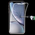 For iPhone 11 / XR 0.1mm 9H Full Screen Flexible Fiber Tempered Glass Film(White) - 1