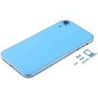 Square Frame Battery Back Cover with SIM Card Tray & Side keys for iPhone XR(Blue) - 2
