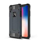 For iPhone XR TPU + PC Armor Combination Back Cover Case(Navy Blue) - 1
