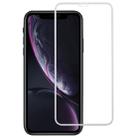 For iPhone 11 / XR 9H 2.5D Ultrathin Silk-screen Carbon Fiber Full Screen Protector Film(White) - 1