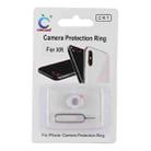 Rear Camera Lens Protection Ring Cover with Eject Pin for iPhone XR(White) - 4