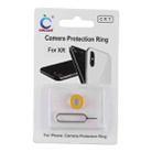 Rear Camera Lens Protection Ring Cover with Eject Pin for iPhone XR(Yellow) - 4