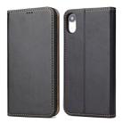 For iPhone XR Horizontal Flip PU Leather Case with Holder & Card Slots & Wallet(Black) - 1