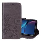 Rose Embossed Horizontal Flip PU Leather Case for iPhone XR,  with Holder & Card Slots & Wallet (Grey) - 1