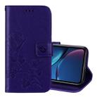 Rose Embossed Horizontal Flip PU Leather Case for iPhone XR,  with Holder & Card Slots & Wallet (Purple) - 1