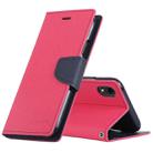 For iPhone XR GOOSPERY FANCY DIARY Horizontal Flip Leather Case with Holder & Card Slots & Wallet(Rose Red) - 1