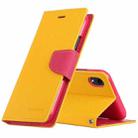 For iPhone XR GOOSPERY FANCY DIARY Horizontal Flip Leather Case with Holder & Card Slots & Wallet(Yellow) - 1