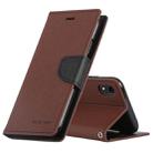 For iPhone XR GOOSPERY FANCY DIARY Horizontal Flip Leather Case with Holder & Card Slots & Wallet(Brown) - 1
