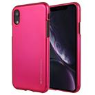 For iPhone XR GOOSPERY JELLY Series Shockproof Soft TPU Case(Magenta) - 1