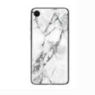 Marble Glass Protective Case for iPhone XR(White) - 1