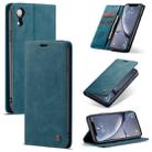 For iPhone XR CaseMe-013 Multifunctional Retro Frosted Horizontal Flip Leather Case with Card Slot & Holder & Wallet(Blue) - 1