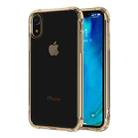 For iPhone XR Transparent TPU Airbag Shockproof Case(Gold) - 1