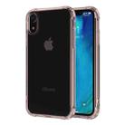 For iPhone XR Transparent TPU Airbag Shockproof Case(Rose Gold) - 1