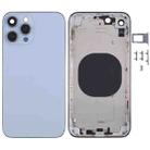 Stainless Steel Material Back Housing Cover with Appearance Imitation of iP13 Pro for iPhone XR(Blue) - 1